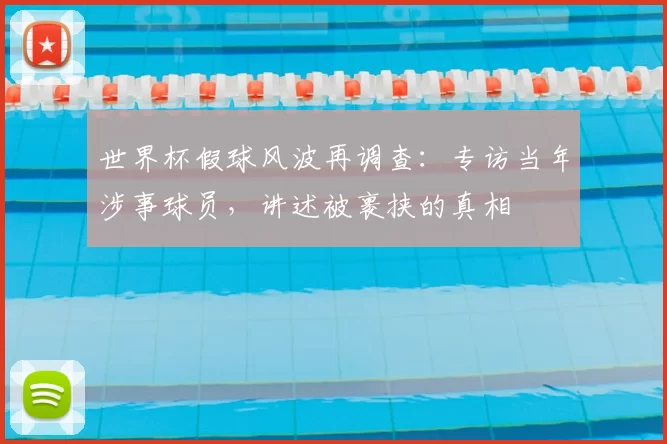 世界杯假球风波再调查：专访当年涉事球员，讲述被裹挟的真相