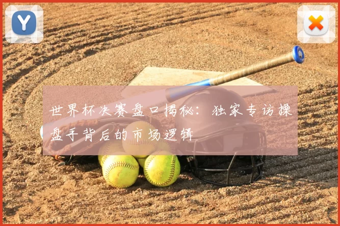 世界杯决赛盘口揭秘:独家专访操盘手背后的市场逻辑