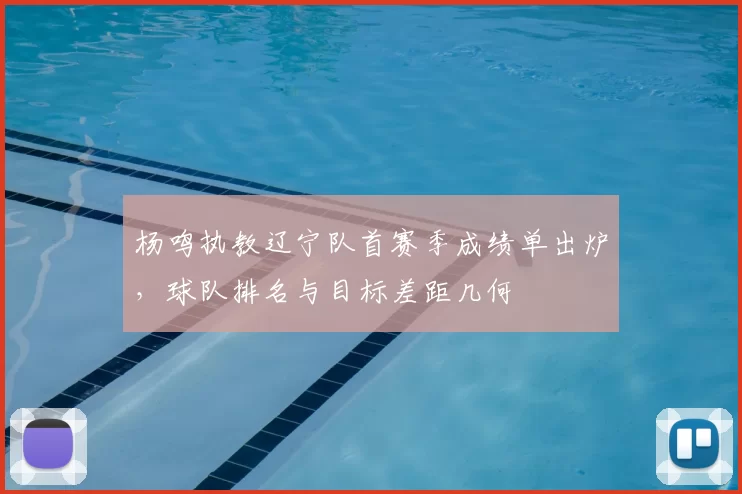 杨鸣执教辽宁队首赛季成绩单出炉,球队排名与目标差距几何