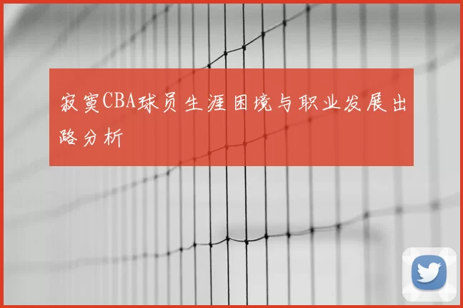 寂寞CBA球员生涯困境与职业发展出路分析